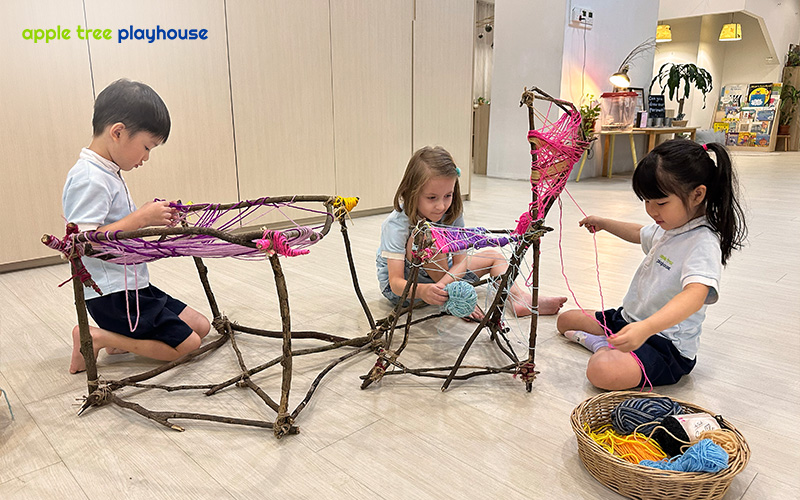 Apple Tree Playhouse students engaging in play-based learning